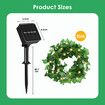 10m Solar Ivy Vine Lights 100 LED Fairy String Bedroom Outdoor Garden Fence Decor Wall Curtain Fake Plant Tree Leaf Garland Hanging Lamps