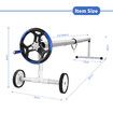 Pool Cover Roller Adjustable Swimming Blanket Reel 2.1m to 4.35m System Stand Set Heavy Duty Aluminium Straps Crank Wheels