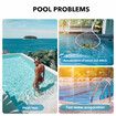 Pool Cover Roller Adjustable Swimming Blanket Reel 2.1m to 4.35m System Stand Set Heavy Duty Aluminium Straps Crank Wheels