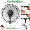 6m Tube 20inch Spray ring Fan Misting Kit Outdoor Cooling System  Mist Brass Nozzles Sprayer Brass Adapter for Cooling Patio Garden Greenhouse