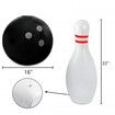 Novelty Place Giant Inflatable Bowling Set for Kids & Adults One 14 Inches Ball with Six 22 Inches Pins