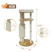 3-Level Cat Tree Perch Scratching Post Climbing Tower Sisal Scratcher Play Gym Wooden Pet House Furniture 118.5cm