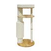 3-Level Cat Tree Perch Scratching Post Climbing Tower Sisal Scratcher Play Gym Wooden Pet House Furniture 118.5cm