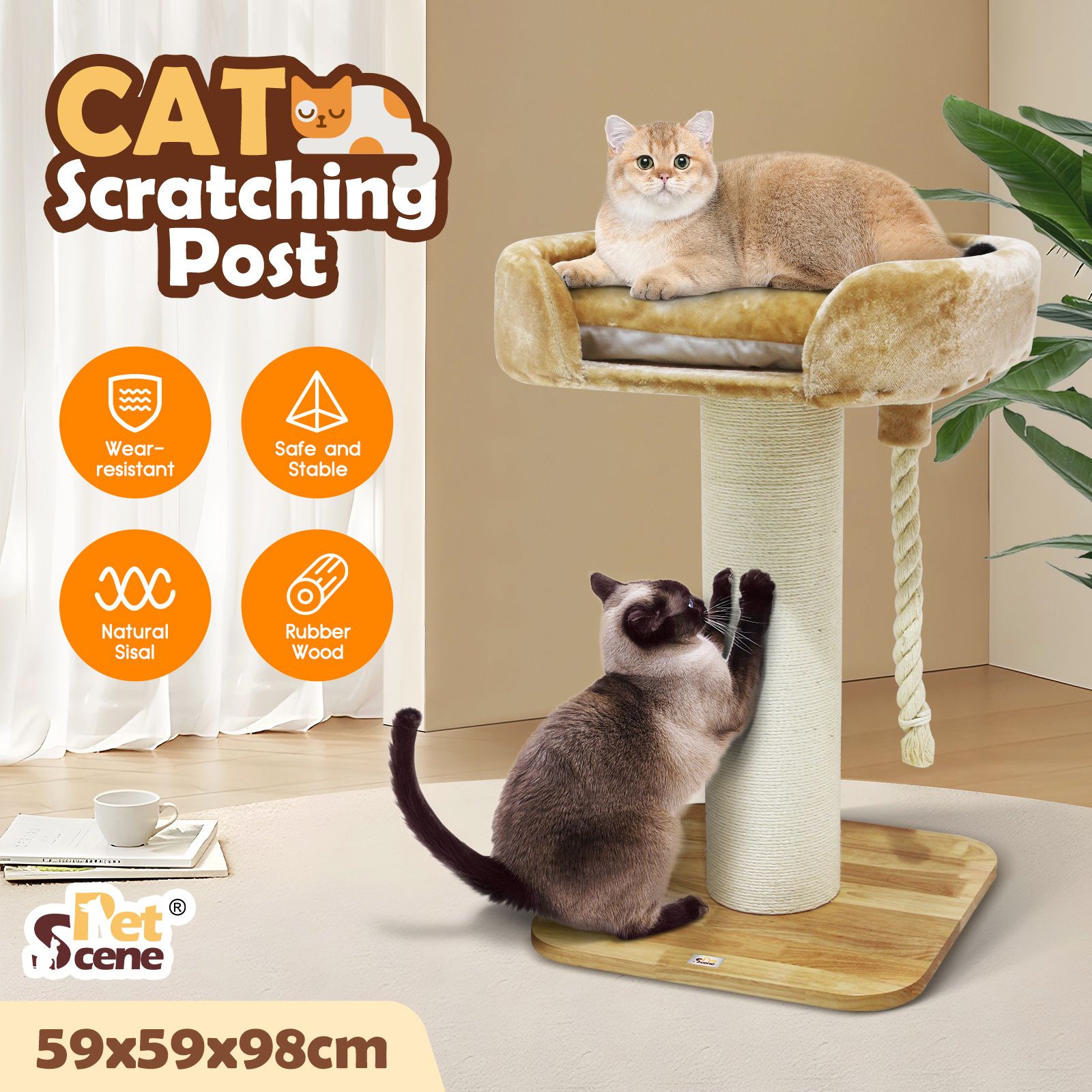 Cat Furniture Walker Watch Tower Cat Scratch Post Cat Scratching