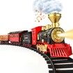 Train Set,Train Toys for Boys Girls w/Smokes,Lights & Sound,Tracks,Toy Train w/Steam Locomotive Engine,Cargo Cars & Tracks,Christmas Train Toys Gifts for Kids