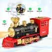 Train Set,Train Toys for Boys Girls w/Smokes,Lights & Sound,Tracks,Toy Train w/Steam Locomotive Engine,Cargo Cars & Tracks,Christmas Train Toys Gifts for Kids