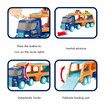 5pcs Cars Toys Toddlers Boys Girls Gift Trailer  Transport Truck Pull Back Trucks, Carrier Steering Construction Truck Carrier