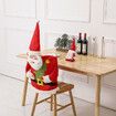 Christmas Chair Covers,Santa Claus Hat Slipcover Xmas Chair Back Cover for Christmas Dinning Room Decoration