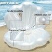 Inflatable Seashell Pool Float, Blow Up Giant Clam with Pearl Ball,Ride On Raft Chair for Swimming Pool Summer Beach Party for Adults