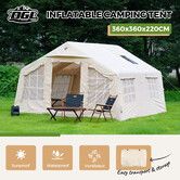 6 Man Extra Large Inflatable Camping Tent Instant Pop Up Air Backpacking Sun Shade Family Shelter Outdoor Hiking Waterproof