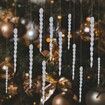 12 pcs icicles Ornament Christmas Tree Ornaments Set and  10CM Crystal Thread Christmas Decoration