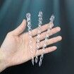 12 pcs icicles Ornament Christmas Tree Ornaments Set and  10CM Crystal Thread Christmas Decoration