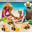 Take Apart Construction Trucks Toys, Sand Toys for Toddlers Age 3-5, for Birthday Xmas Gift (Yellow)