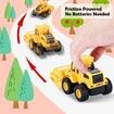 Construction Toys for 3 4 5 6 Years Old Boys Girls Kids,  Bulldozer, Road Roller (Colorful 2 Pack)