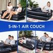 5 In 1 Bestway Inflatable Bed Air Couch 3 Seater Chair Recliner Foldable Sofa Mat Camping Mattress Built-In Pump