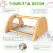 Mini Chick Perch with Mirror,Strong Bamboo Roosting Bar for coop and brooder,Training Perch for Baby Chicks,El Pollitos,La Pollita,Easy to Assemble and Clean,Fun Toys for Chick