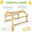 Bamboo Chicken Perch Set,Strong Roosting Bar for coop and brooder,Training Perch for Large Bird,Hens,Parrots,Macaw,Easy to Assemble and Clean,Fun Toys for Chicken (4 Pack)