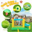 Jumping Castle Bouncer 4 In 1 Inflatable Bounce House Air Blower Kids Basketball Toy Ocean Ball Park Slide Trampoline Outdoor Playground Station Kidbot