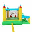 Jumping Castle Bouncer 4 In 1 Inflatable Bounce House Air Blower Kids Basketball Toy Ocean Ball Park Slide Trampoline Outdoor Playground Station Kidbot