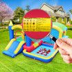 Inflatable Bounce House 8 In 1 Bouncer Outdoor Jumping Castle Air Blower Play Station Kids Family Party Slide Ball Pit Basketball Sun Shade Kidbot