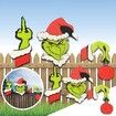 Decoration Grinch Christmas Fence Peeker Outdoor Festive Yard Ornament Holiday Display Fun Gift