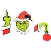 Decoration Grinch Christmas Fence Peeker Outdoor Festive Yard Ornament Holiday Display Fun Gift