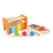 Pound and Tap Bench with Slide Out Xylophone, Award Winning Durable Wooden Musical Pounding Toy for Children Age 3 4