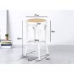 ALFORDSON 2x Bar Stools Kitchen Vintage Chair Rattan Mesh Seat Renata White