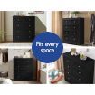 ALFORDSON 5 Chest of Drawers Hamptons Storage Cabinet Dresser Tallboy Black