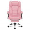 ALFORDSON Office Chair Footrest PU Leather Executive Pink