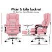 ALFORDSON Office Chair Footrest PU Leather Executive Pink