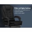 ALFORDSON Office Chair Gaming Executive Computer Racer Footrest Fabric Black