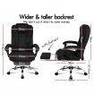 ALFORDSON Office Chair Gaming Executive Computer Racer Footrest Fabric Black