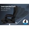 ALFORDSON Office Chair Gaming Executive Computer Racer Footrest Fabric Black
