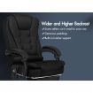 ALFORDSON Massage Office Chair Heated Seat Executive Gaming Racer Fabric Black