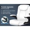 ALFORDSON Massage Office Chair Executive Computer Gaming Seat PU Leather White