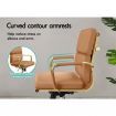 ALFORDSON Office Chair Ergonomic Paddings Executive Computer Seat Mid Back Gold and Brown