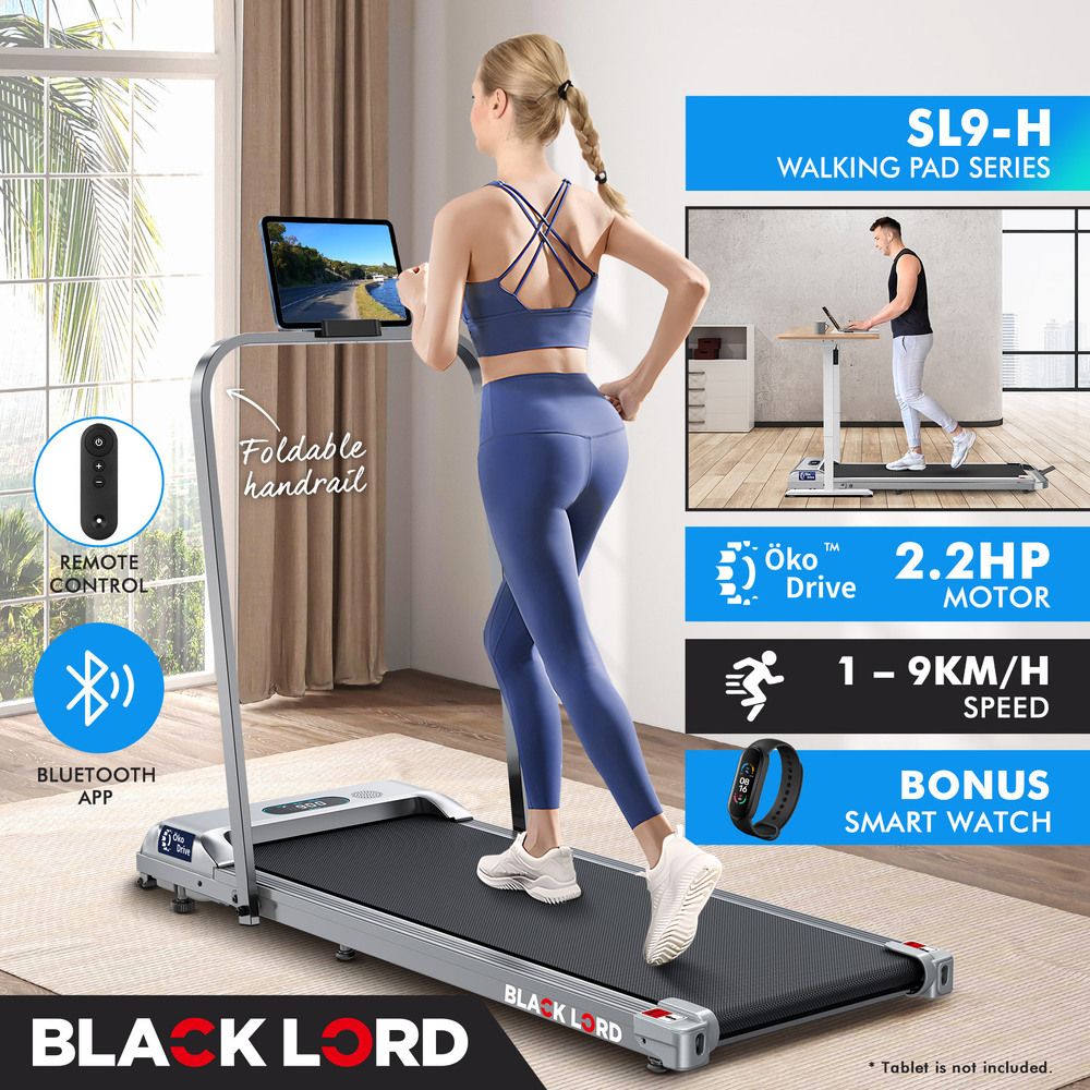 BLACK LORD Treadmill Electric Walking Pad Home Office Gym Fitness Foldable