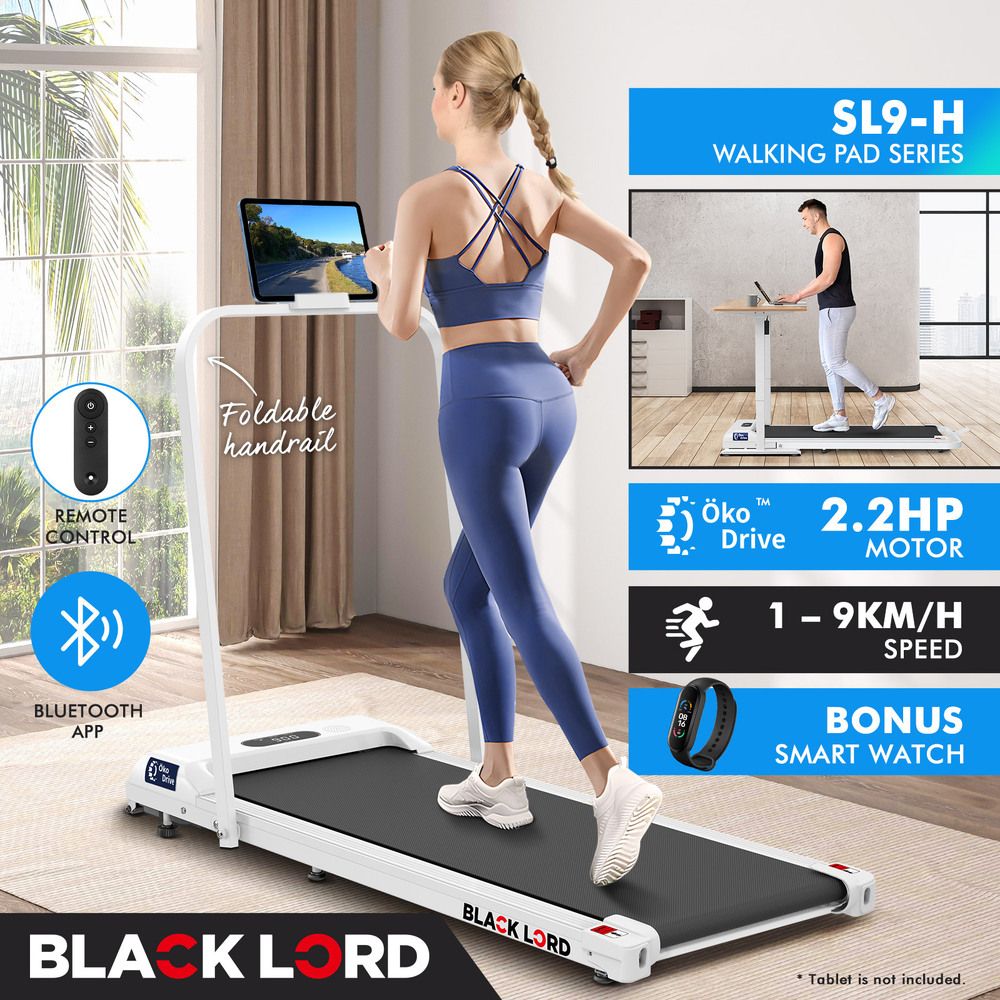 BLACK LORD Treadmill Electric Walking Pad Home Office Gym Fitness Foldable