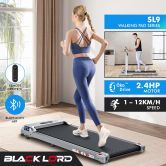 BLACK LORD Treadmill Electric Walking Pad Home Office Gym Fitness Remote Control Silver
