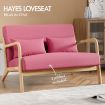 ALFORDSON Sofa 2 Seater Armchair Lounge Chair Accent Couch Fabric Seat Pink