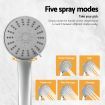 Handheld Shower Head 4.5" High Pressure 5 Modes Poweful Round Chrome