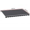 Instahut Retractable Folding Arm Awning Manual Sunshade 4.5Mx3M Grey