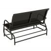 Gardeon Outdoor Garden Bench Seat Swing Glider Rocking 2 Seater Patio Furniture Black