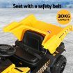 Rigo Kids Electric Ride On Car Dumptruck Loader Toy Cars 12V Yellow