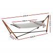 Gardeon Hammock Bed Outdoor Camping Timber Hammock with Stand Grey