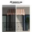 Instahut Retractable Pivot Arm Awning Outdoor Blinds Window Door Canopy 200cm