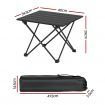 Weisshorn Folding Camping Table 40cm Aluminium Portable Outdoor Picnic BBQ