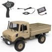 1/12 2.4G 4WD RC Car Unimog 435 U1300RC w/ LED Light Military Climbing Truck Full Proportional Vehicles Models Toys Yellow