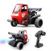 1/16 2.4G 2WD RC Tricycle Motorcycle LED Light Spray Stunt Vehicles Car Full Proportional High Speed RTR Two Battery